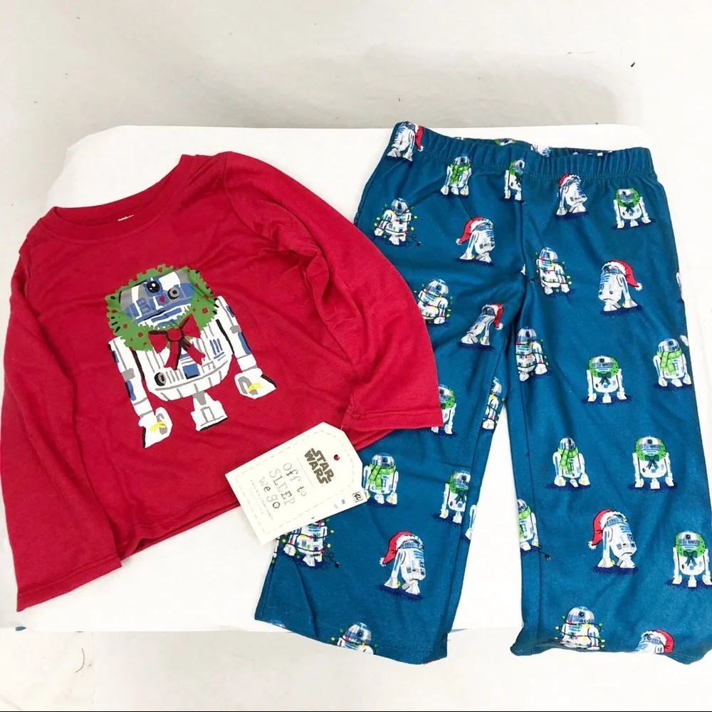 NEW Star Wars Christmas R2-D2 Toddler Boys 2 Piece Pajamas Set, Size 3T
